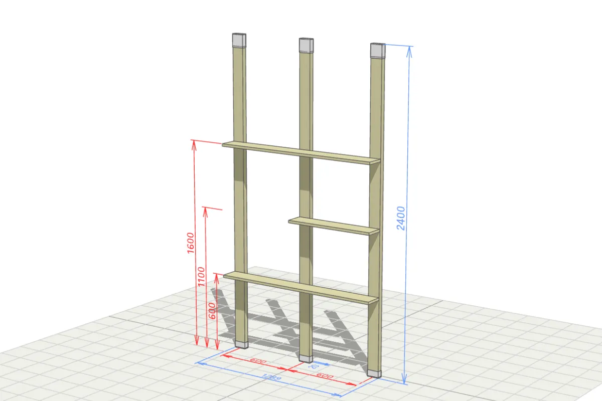 基本の組み立て手順｜つっぱりラック・シェルフ編