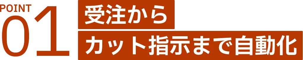 受注からカット指示まで自動化